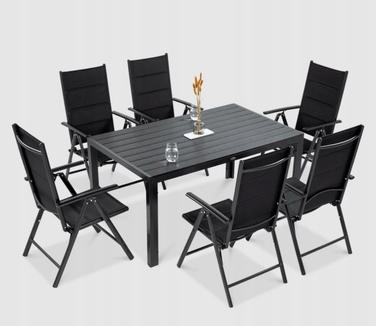Комплект садових меблів Focus Garden SYDNEY (стіл та стільці), метал, сірий