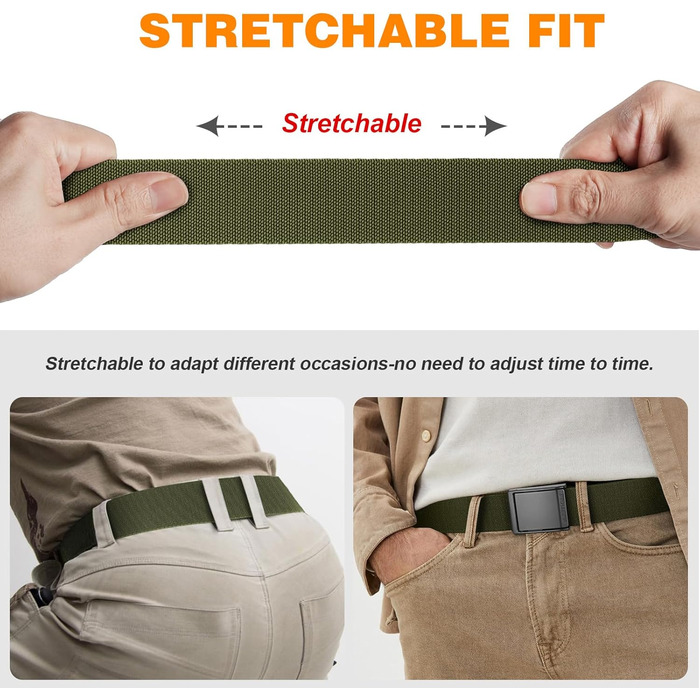 Тактичний пояс чоловічий BESTKEE, 3.8 см, нейлон, металева блискавка, розмір M (91-105 см)