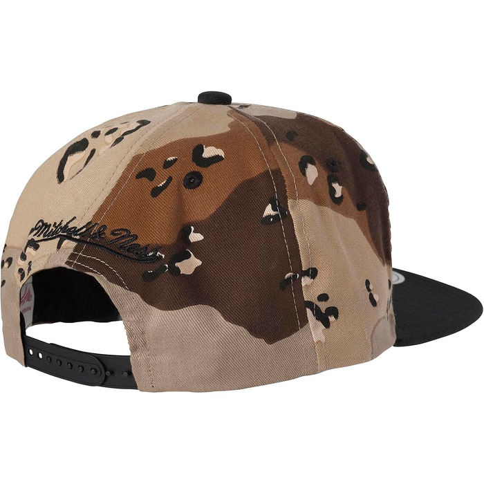 Кепка Mitchell & Ness 2 Tone Box Logo Flat Visor Snapback, Desert Storm Camouflage