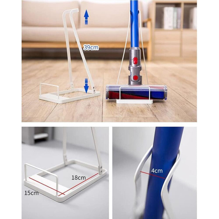 Підставка для пилососа Dyson V6 V7 V8 V10 - універсальна, без свердління, чорна