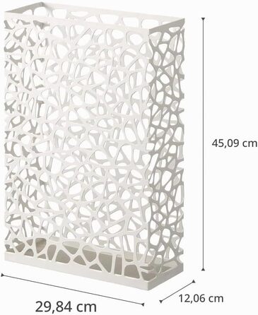 Підставка для парасольок YAMAZAKI NEST Wide, сталева, біла, 30 x 12 x 45 см