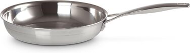 Сковорода Le Creuset з нержавіючої сталі 3-шарова, 24 см, срібляста - для всіх плит, індукції та духовки