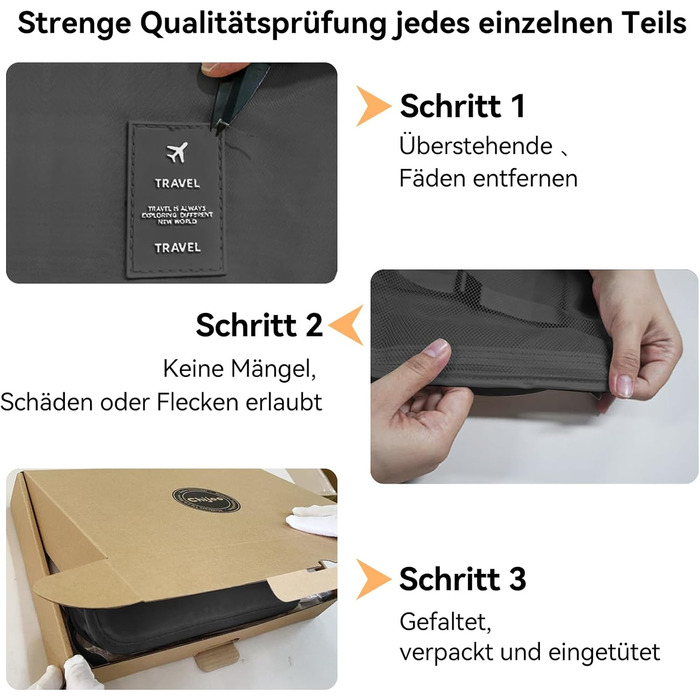 Органайзер для валізи Chijoo, набір 12 шт (чорний) – набір кубиків для пакування, аксесуари для подорожей