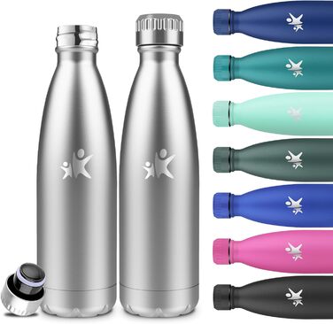 Термос-пляшка спортивна 750 мл, з нержавіючої сталі, подвійні стінки, без BPA, для кемпінгу, подорожей та спорту