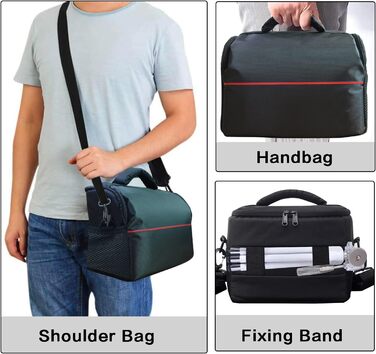 Чохол для камери чорний 26 x 19 x 14 см - універсальний, для DSLR/System Camera, сумка на плече