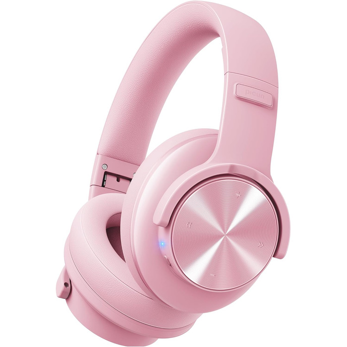 Бездротові навушники Picun B8 Bluetooth з 3 музичними режимами EQ, 120 годин роботи, глибокий бас, для телефону, ПК, офісу, подорожей (Рожевий)