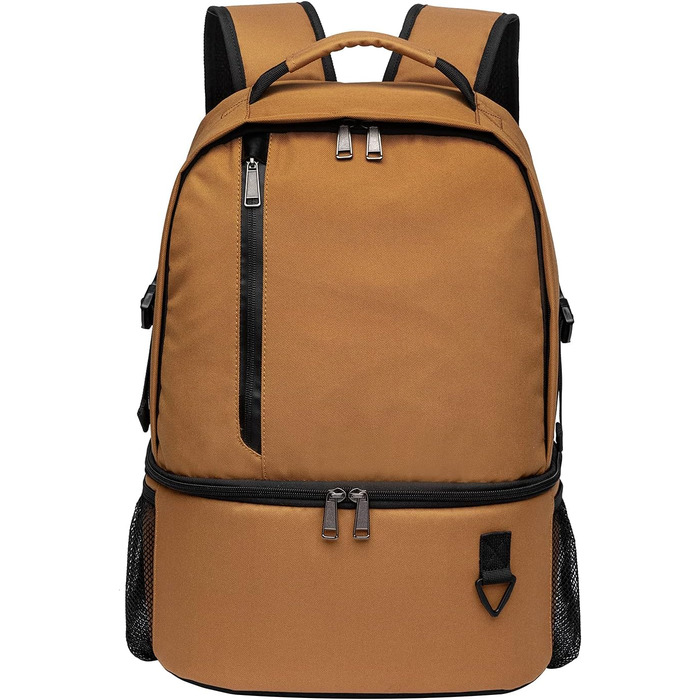 28L Insulated Cooler Backpack - Double Layer Thermal Rucksack for Picnics, Camping, Travel (Brown)