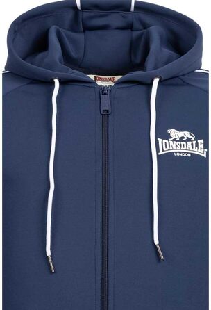 Чоловіча спортивна куртка Lonsdale ACHAVANICH з капюшоном, темно-синя з білим, розмір L
