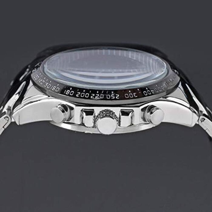 Скелет годинник: автоматичний механічний годинник для чоловіків з нержавіючої сталі, сріблястого кольору