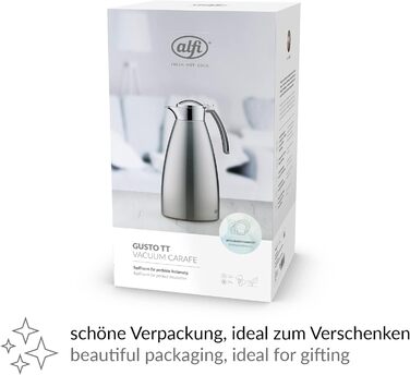 alfi Thermos Carafe Gusto TT, Brushed Stainless Steel 1.5 l