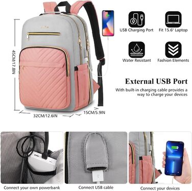 Жіночий рюкзак YAMTION: шкільний, для ноутбука 15.6