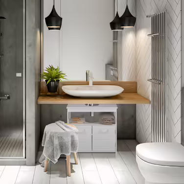 Relaxdays Bathroom Vanity with Rope Handles