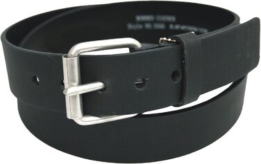 Чоловічий шкіряний ремінь Ossi, 38 мм, чорний, 130 см (загальна довжина 145 см)