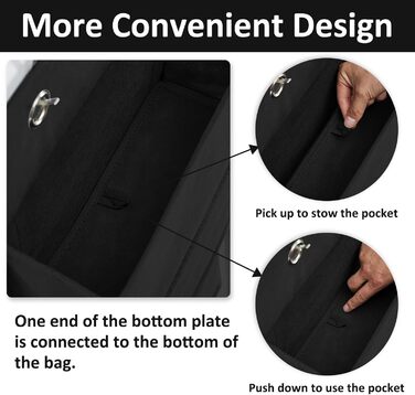 Органайзер для дверей Youdenova з 4 кишенями та 2 гачками, настінна полиця-органайзер для ванної, спальні, дитячої кімнати, чорний