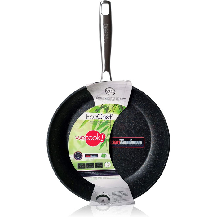 Набір сковорідок WECOOK EcoChef Titan, 3 шт. (20/24/28 см), кований алюміній, індукція, 5-шарове антипригарне покриття без PFOA, для всіх типів плит, посудомийна машина
