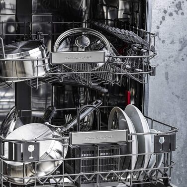 Набір сковорідок KitchenAid з нержавіючої сталі 20 см і 28 см, 3-шарове антипригарне покриття, для індукції, для духовки, посудомийної машини, з холодною ручкою, сріблястий