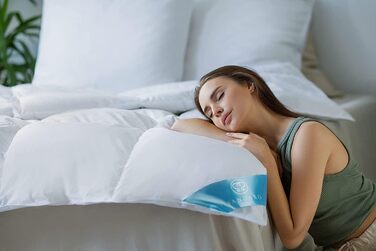 Sandaro Home Down and Feather Comforter, Öko-Tex Certified (200x220, 1800)