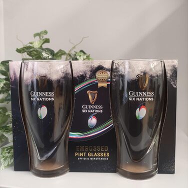 Набір з двох склянок Guinness Six Nations, 500 мл