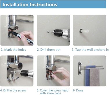 Тримач для рушників настінний поворотний 180° з нержавіючої сталі, 4-х вільний, з регульованою поличкою для ванної, кухні та гардеробу. Сріблястий колір