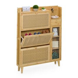 Relaxdays Шафа для взуття з виглядом ротанга 5 відділень