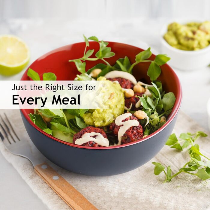 MIAMIO Le Papillon - Набір мисок для сніданку з кераміки (6 шт) 500 мл - Миючі в посудомийній машині та придатні для мікрохвильової печі