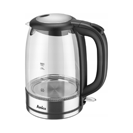 Електричний чайник Amica KD 2050G, 2200 Вт, 1,7 л, сріблястий/сірий