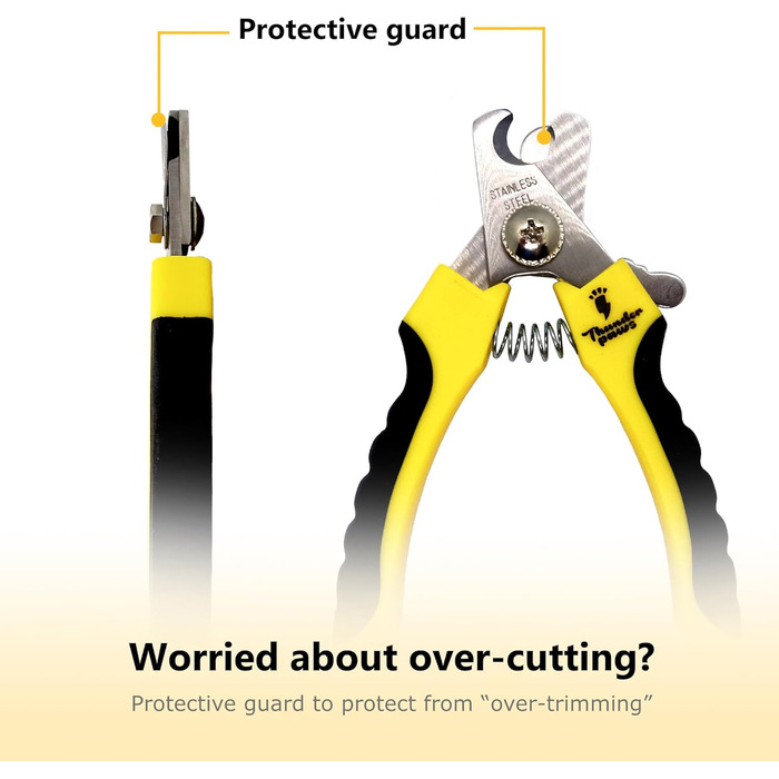 Професійна кусачка для собак з захистом, замком безпеки та пилочкою для нігтів (середній-великий, зелений). Кусачка для собак (малий-середній, жовтий)