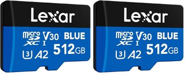 Карта пам'яті Lexar Blue MicroSDXC UHS-I 256GB, швидкість до 160 МБ/с (набір 2 шт, разом 512ГБ)