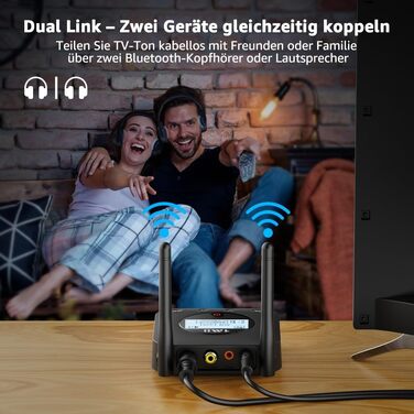 Bluetooth 5.3 трансмітер для ТБ 1Mii B06TX+ з дисплеєм та підтримкою Dual Link