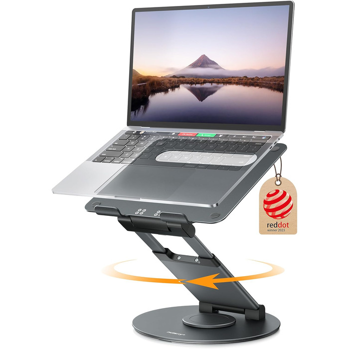 NULAXY Adjustable Laptop Stand - 360° Swivel Base, Height Adjustable up to 20