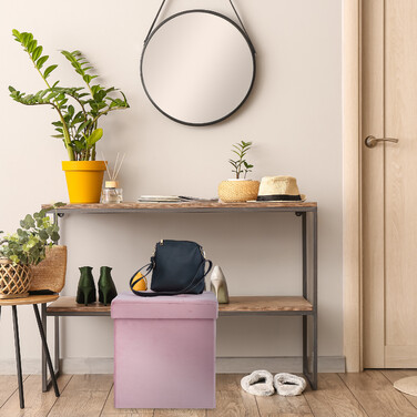 Relaxdays Рожевий оксамитовий стілець