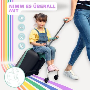 BÉABA Luggage Eazy: дитячий валіза-стілець 2-в-1, 22 л, блакитний, від 4 років