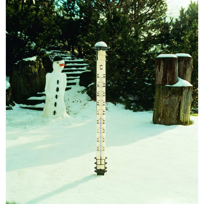 TFA Dostmann Jumbo Analog Garden Thermometer, 12.2002, with Ground Spike, black