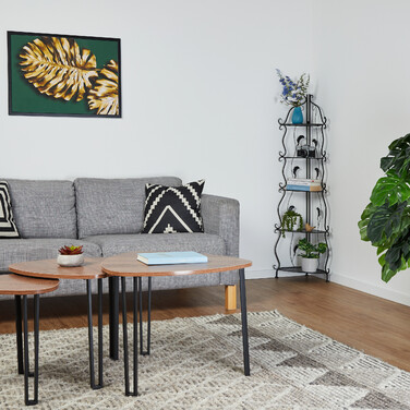 Metal Corner Shelf with 5 Tiers