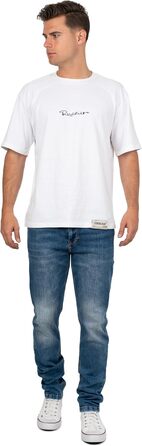 Чоловічі джинси Cipo & Baxx: блакитні джинси з еластаном, 5 кишень, контрастна вишивка (42W/32L)