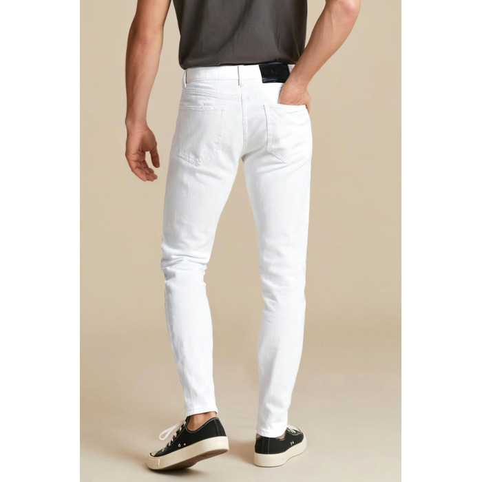 Чоловічі рвані джинси GINGTTO Skinny Stretch Slim Fit (білі, 28W/32L)