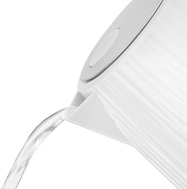 Russell Hobbs Kettle [1.7L 2400W] Eden White, Stainless Steel Accents (removable scale filter, lid opening with push button, water level indicator, illuminated switch, BPA free) Teapot 27360-70