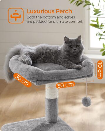 Драбина для котів Feandrea, 110 см, сірий колір, PCT52W