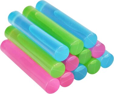 12 Reusable Ice Cubes for Drinks, Quick Freeze, Reusable Water Bottle, Ice Stick, BPA-Free, Washable Plastic Ice Cubes for Whiskey, Wine, Coffee (Multicolor)