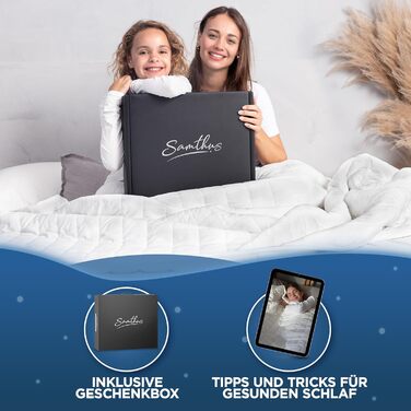 Ковдра з ефектом обтяження 135x200 см, 7 кг, Sherpa Fleece, сертифікат Oeko-Tex, терапевтична ковдра для розслаблення, покращує сон, Weighted Blanket, білий колір