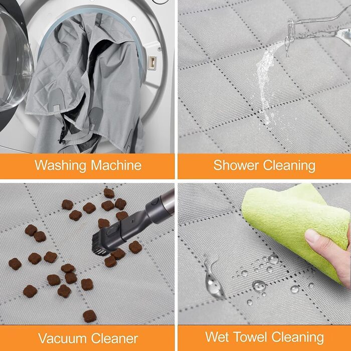 Захисний чохол на сидіння для собак, для автомобілів, SUV та вантажівок з сіткою у вікно, стійкий до подряпин, нековзний та водонепроникний, з поворотком для повідка (Рожевий). Чохол на сидіння та поводок для собак (Сірий)