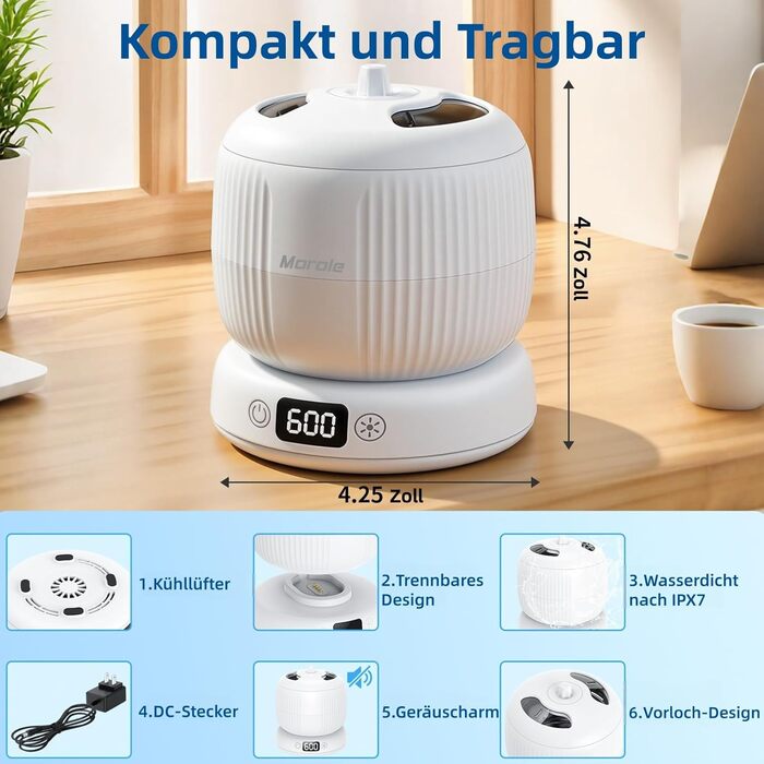 Ультразвуковий очищувач для зубних протезів, кап, брекетів та ювелірних виробів 200 мл, 45000 Гц, з УФ-лампою