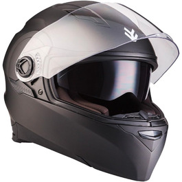 Мотошолом ARMOR HELMETS AF-77 матовий чорний, інтеграл, повнолицевий, для мотоцикла, скутера, спортбайка, ECE 22.05, сонцезахисний візор, швидкознімний замок, розмір L (59-60 см)