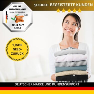 Чохол для прасувальної дошки 120x40 см - бавовна 100% - підходить для прасування з парою - екстра товста підкладка + фіксатор та натягувач - (світло-блакитний / у горошок, прасувальний килимок)