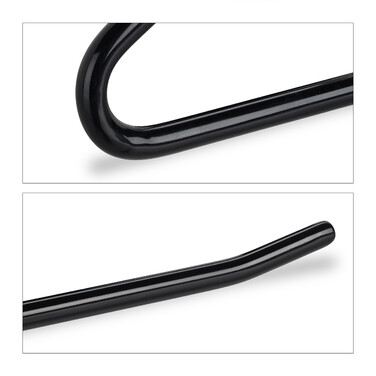 Relaxdays Set of black trouser hangers, non-slip