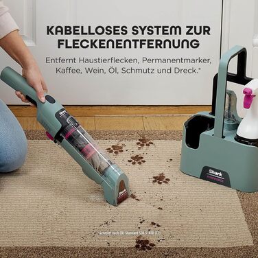 Shark StainForce: портативний бездротовий видалення плям та запахів для килимів та меблів (HX100EUCP)