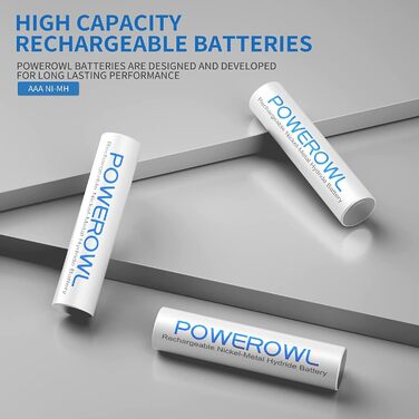 Зарядний пристрій PowerOWL для акумуляторів AAA та AA, 16 шт., 1000mAh, універсальний зарядний пристрій для NI-MH акумуляторів