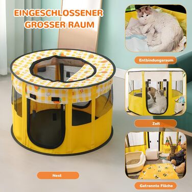 Розкладний вольєр для тварин ALLSOPETS: переносна клітка для котів, собак, кроликів (XL) з сумкою