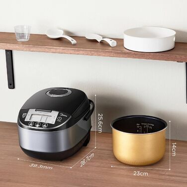 Midea Rice Cooker, Multi-cooker with 11 programs, 1.8L Rice Cooker for up to 10 people, Slow Cooker with Steamer, Premium Inner Pot, Keep Warm Function, Timer, 5L 6-Phase Technology