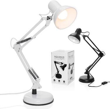 Ретро настільна лампа для робочого столу з гнучким підсвічуванням, з LED лампою (біле світло)